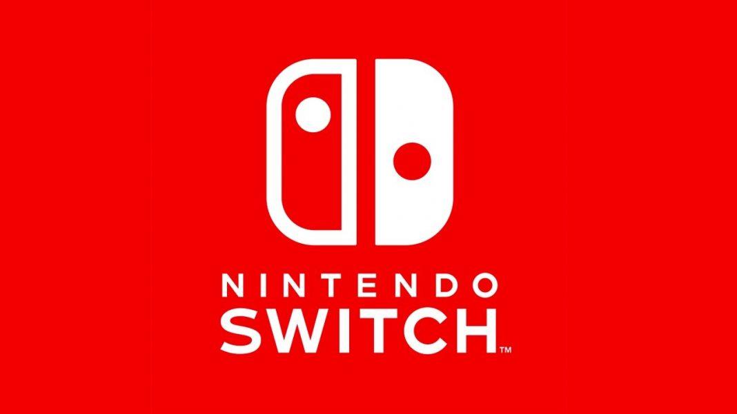 Fundo vermelho com o logotipo do Nintendo Switch. Fundo vermelho com o logotipo do Nintendo Switch.