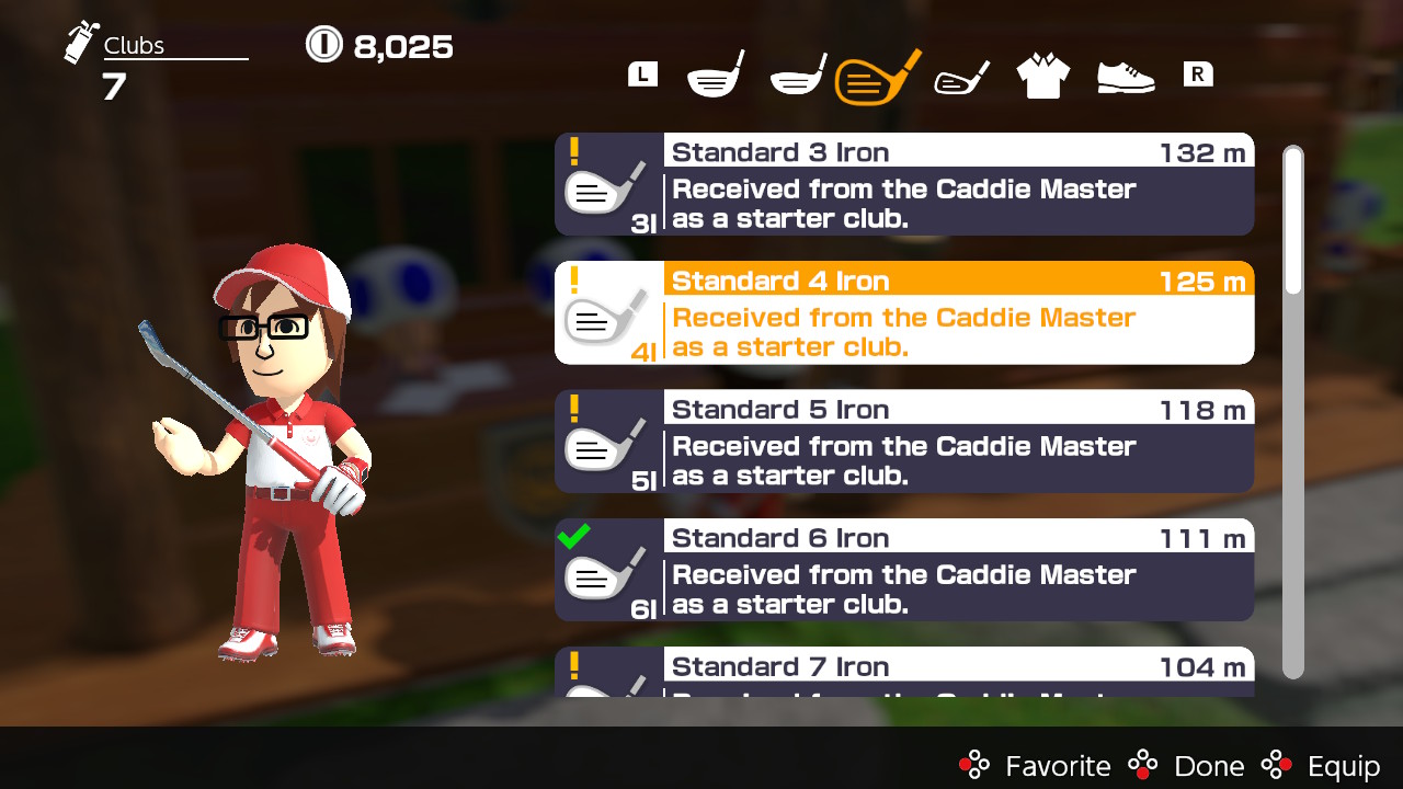 Mario Golf Super Rush - RPG stats  