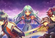 Alphadia I e Alphadia II | Análise Um grupo de personagens Alphadia com espadas em frente a um céu estrelado.