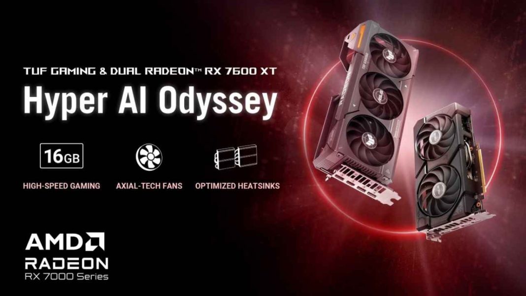 TUF Gaming AMD Radeon™ RX 7600 XT e ASUS Dual AMD Radeon RX 7600 XT