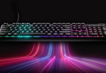 CORSAIR | Lançamento do K55 CORE O CORSAIR K55 CORE, um teclado para jogos deslumbrante com luzes coloridas, é essencial para os jogadores. Este novo lançamento apresenta efeitos de iluminação vibrantes que melhoram a experiência de jogo.