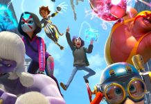 Hero Inside | Estreia a 15 de Janeiro no Cartoon Network Um grupo de personagens de desenhos animados, incluindo um herói dentro, está voando no ar. Não perca a estreia dia 15 de janeiro no Cartoon Network.