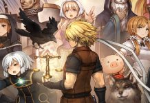 Astlibra Revision | Análise Um grupo de personagens de anime com espadas diante deles.