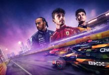 F1 24 | Underworld, Justice e Tame Impala marcam o ritmo para a banda sonora do jogo da EA SPORTS Três pilotos de Fórmula 1 estão diante de um cenário de corrida com vários carros na pista, estruturas brilhantes e o horizonte de uma cidade ao fundo, lembrando algo saído de um filme do Submundo.